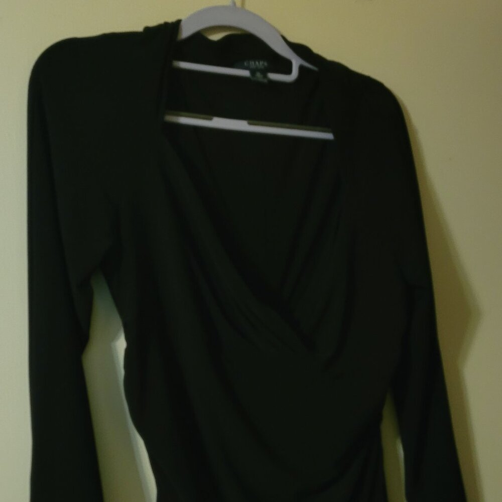 Chaps Womens Dress Size XL X Large Black NEW
